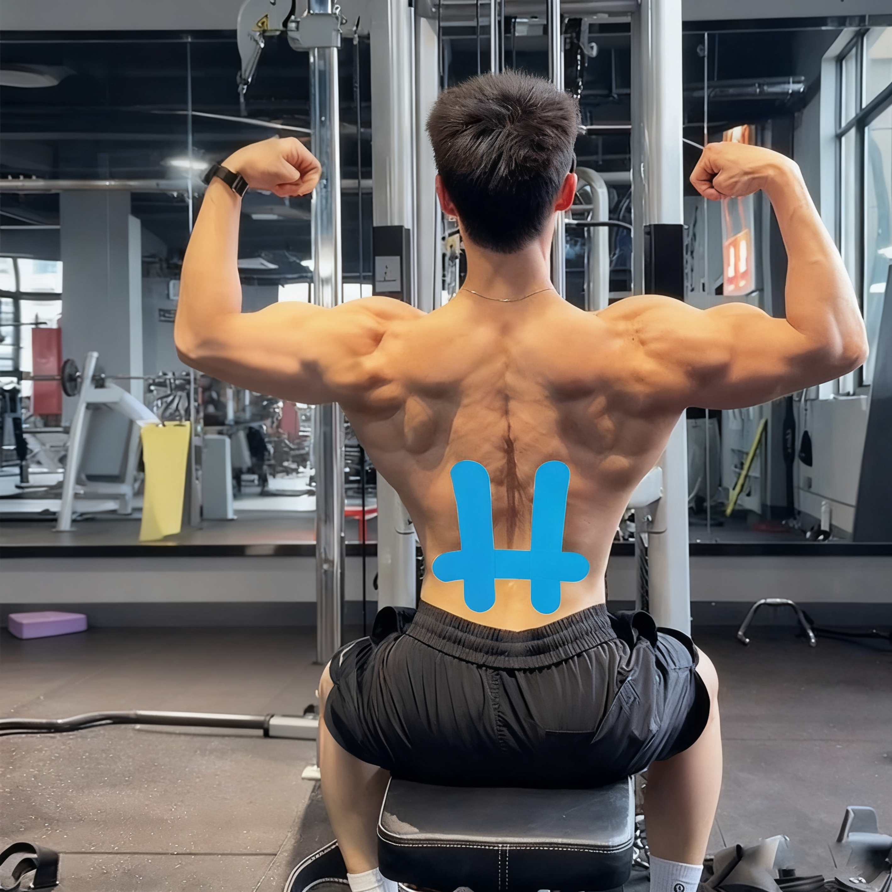 Hình dạng cắt sẵn Miếng dán cơ Kinesiology cho lưng